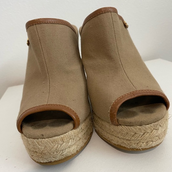 🍄 Tory Burch tan canvas mule - Picture 8 of 14